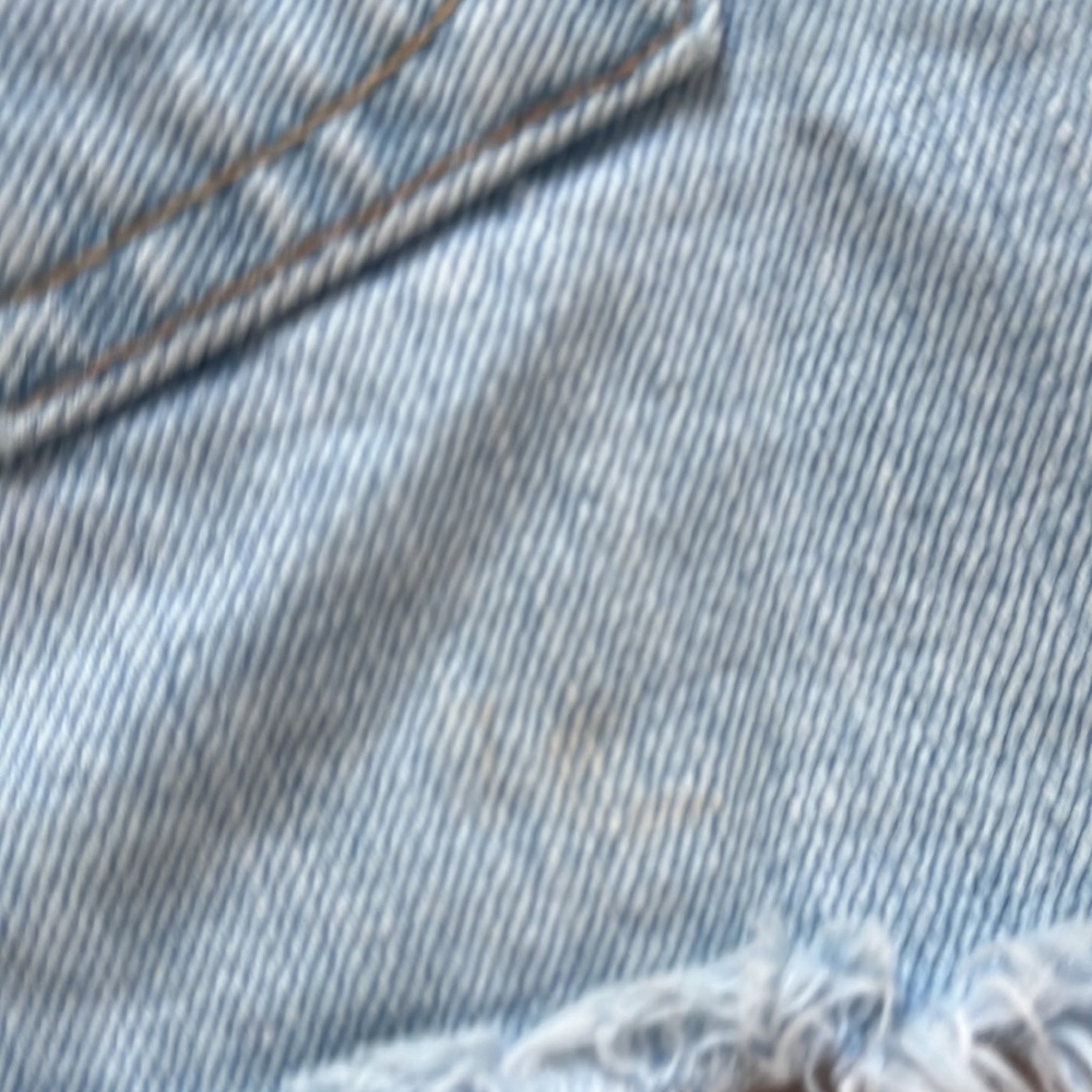 rag & bone Glena Whole Blue Justine Ripped Distressed Jean Short 26 - Picture 5 of 8